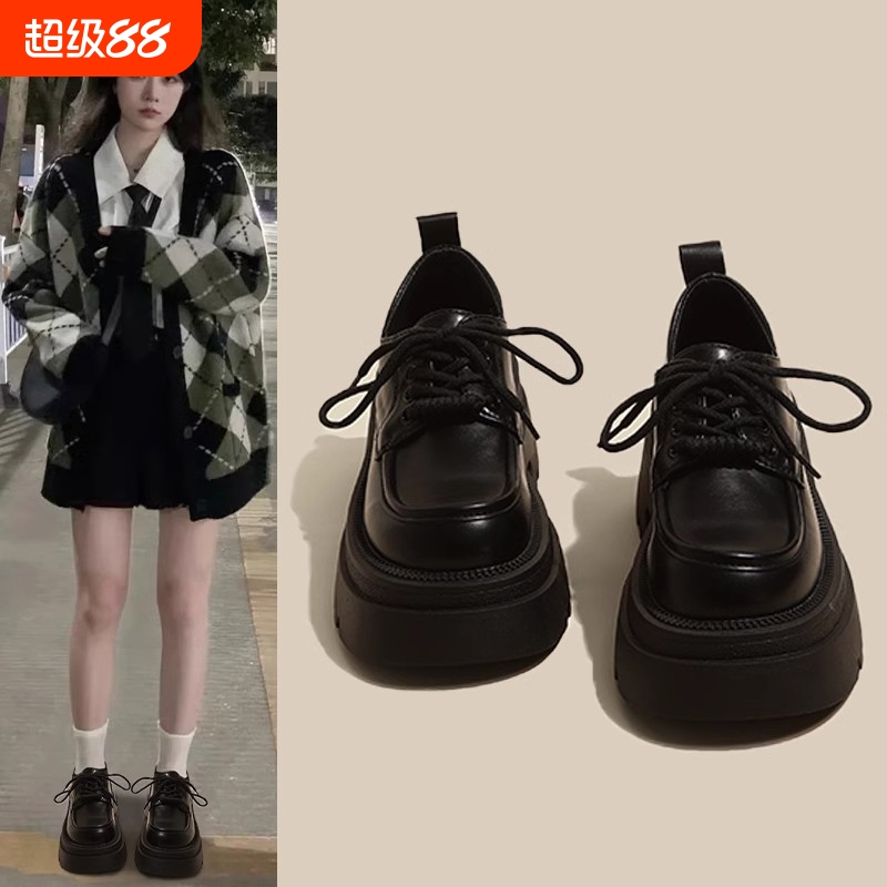 竹萤语厚底小皮鞋女|千人加购