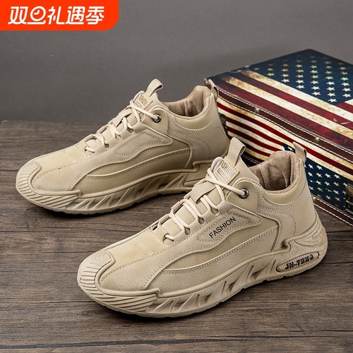 大码男鞋4648工装鞋男秋冬季新款运动休闲鞋加绒保暖棉鞋轻便舒适