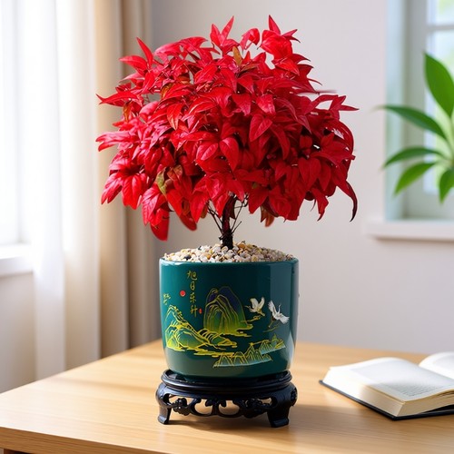 南天竹盆景冬季耐寒植物室内外阳台庭院四季好养火焰桌面办公桌
