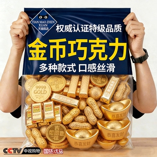 情人节金币巧克力生日蛋糕装饰代可可脂元宝型年货过年结婚喜糖