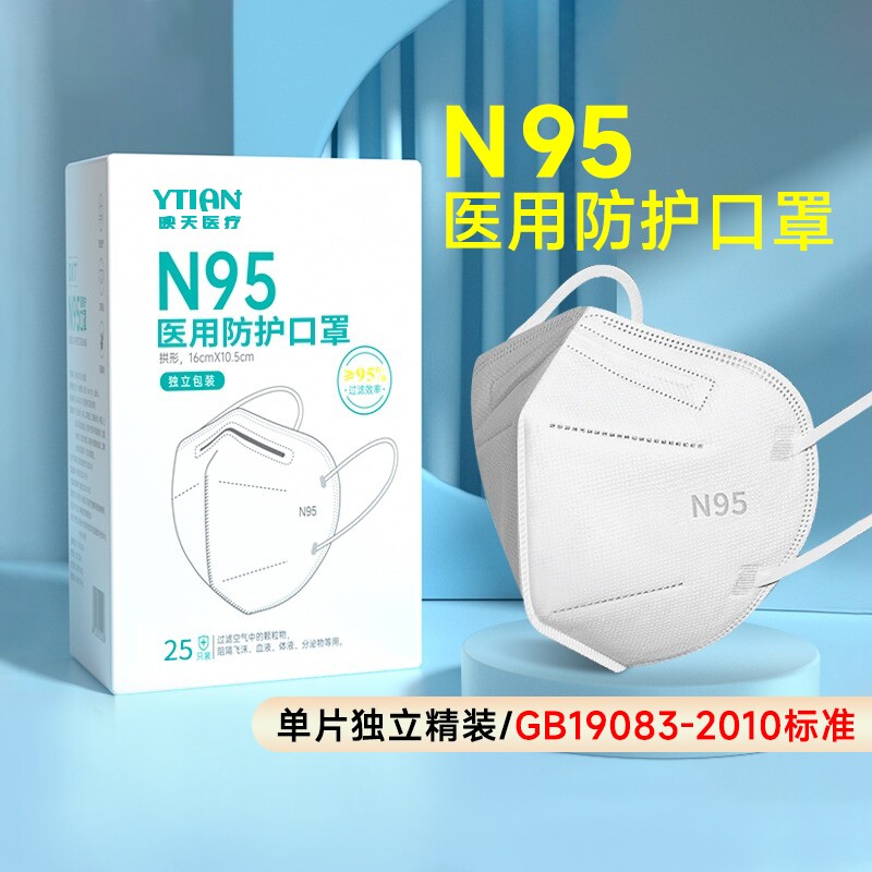 n95级医用防护口罩一次性独立医疗级别3d立体春夏季正品成人款K