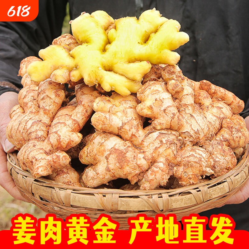 正宗云南小黄姜新鲜罗平生姜老姜农家自种黄姜月子姜干姜非嫩母姜