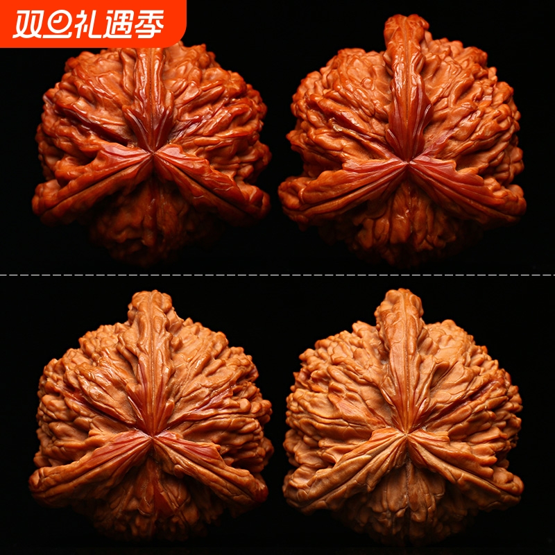 机刷高抛拼接白狮子头三棱三道筋大正奔异形原色文玩核桃手盘把件