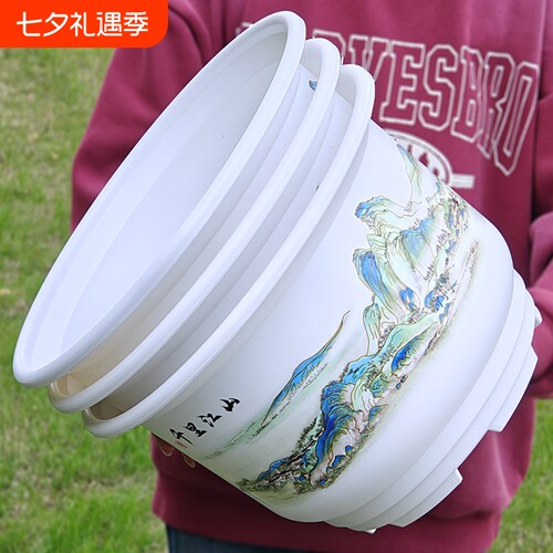 环保树脂简约国风控根透气耐用盆