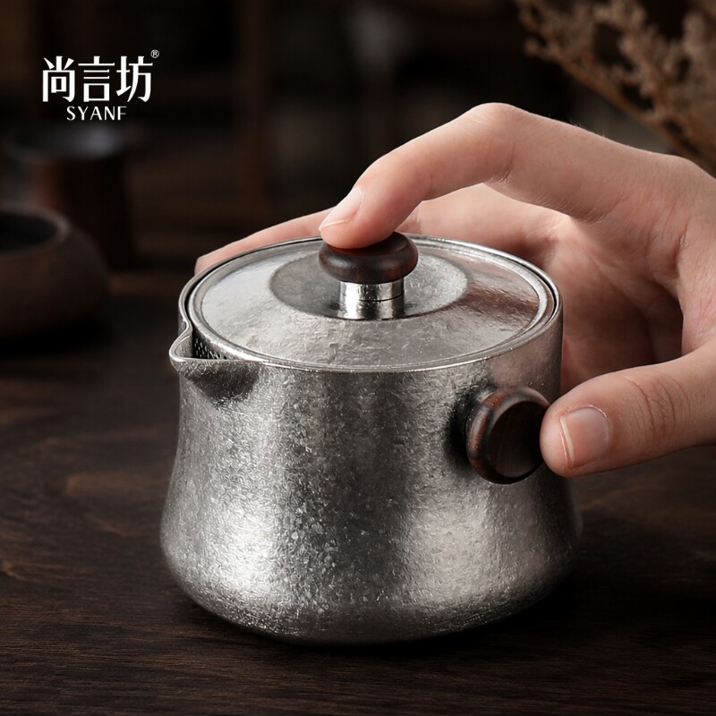 纯钛泡茶盖碗手抓壶单个高档茶具图片