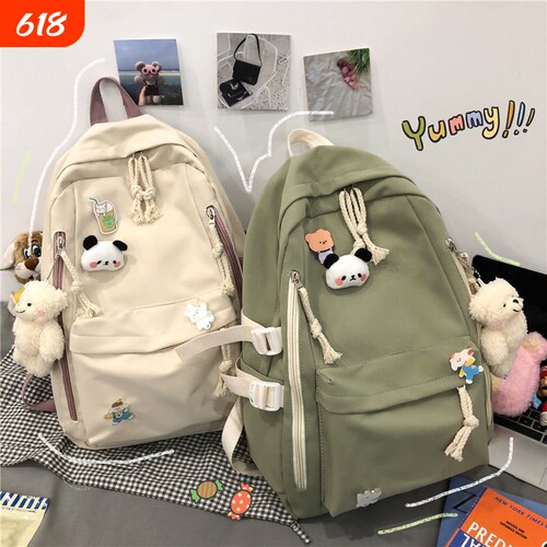 初中生书包女2024年新款女孩轻便大容量潮流高中女生高颜值尼龙布