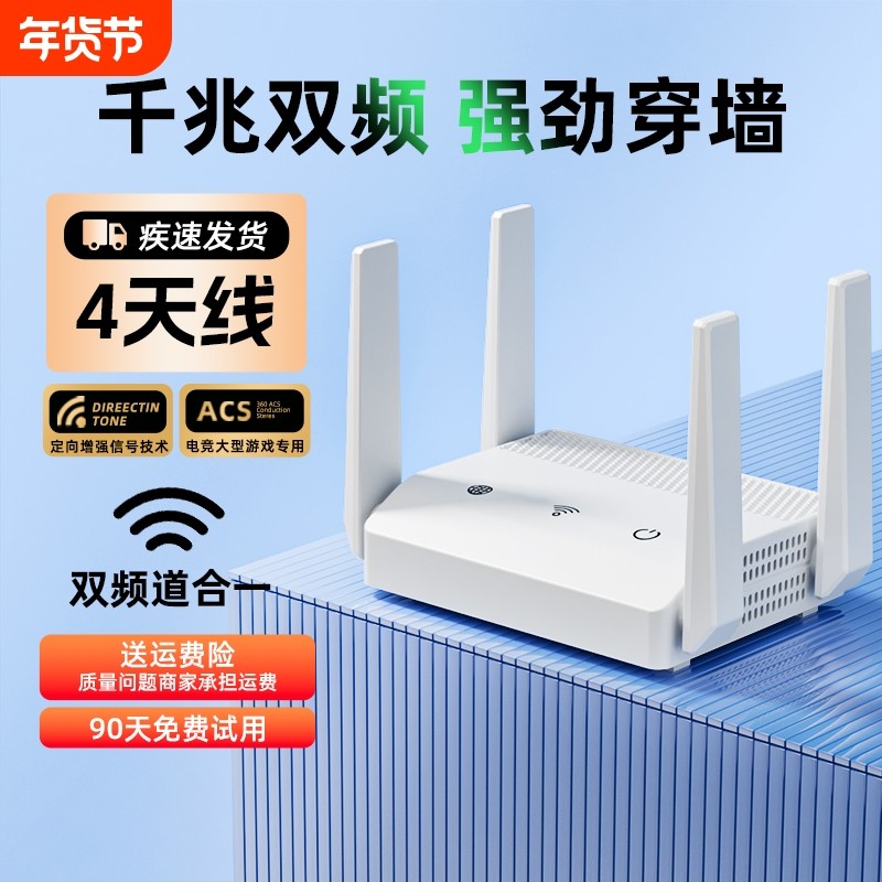 路由器家用高速千兆穿墙王无线wifi2025新款全屋覆盖5g双频企业级学生宿舍电竞游戏光猫wifi6信号增强放大器