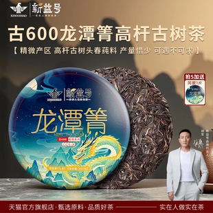 拍5发6送冰岛新益号2025古600龙潭箐易武古树七子饼普洱茶生茶叶