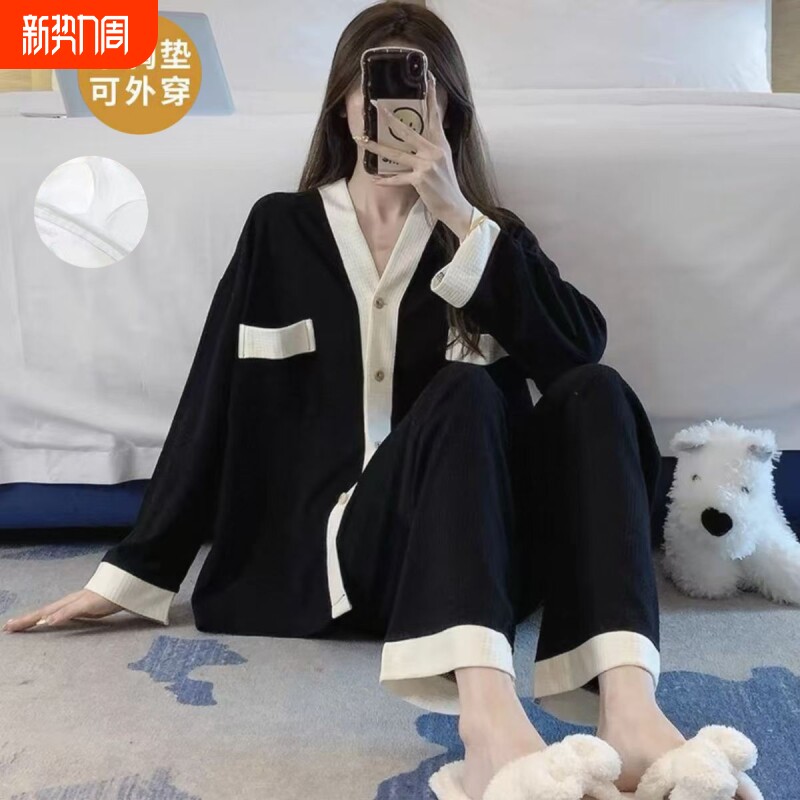 英国月子服春秋季纯棉大码产后9哺乳衣夏款产妇睡衣套装可外穿