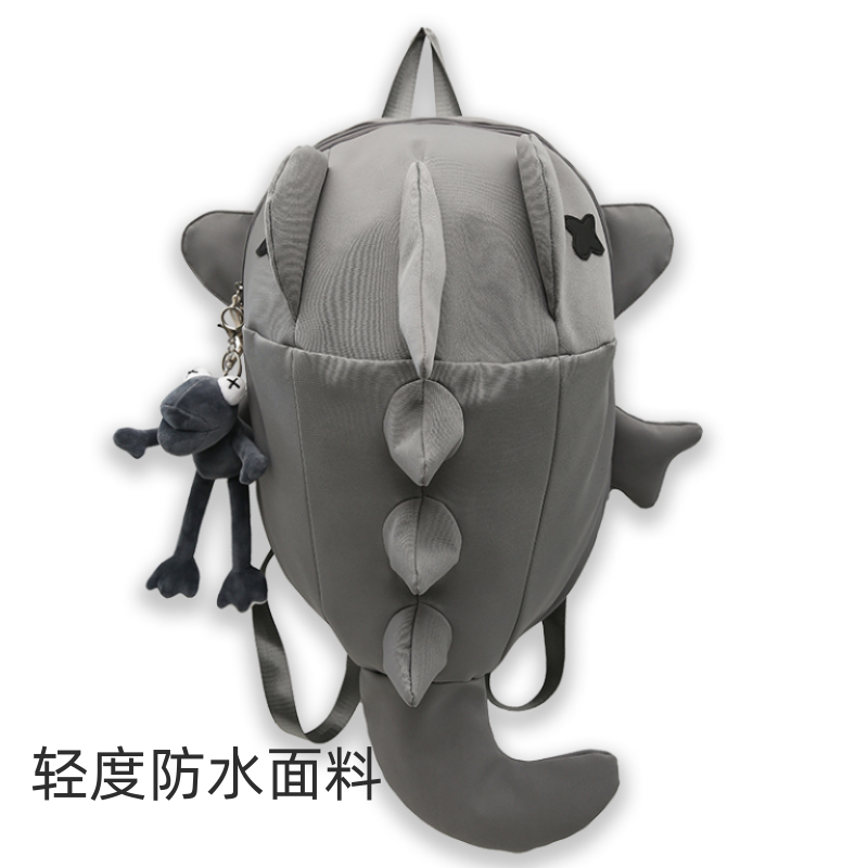 骑行双肩包男书包鲨鱼背包女头盔包摩托车全盔半盔防水平板可装