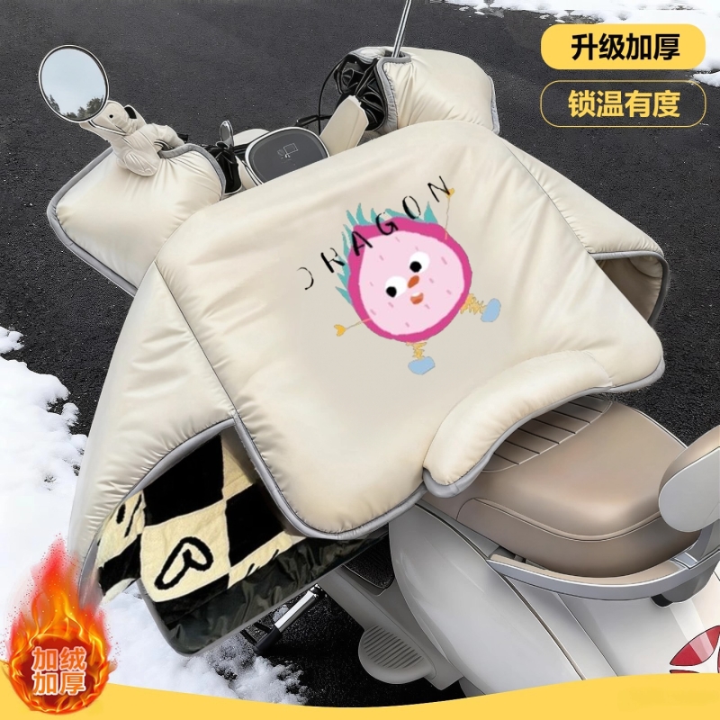 电动车挡风被冬季加绒加厚电瓶摩托车防水防风罩春秋四季通用新款