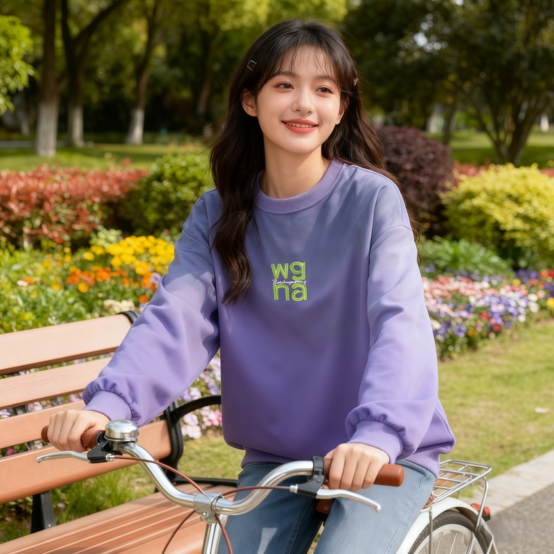 爆款-卫衣男潮流宽松套头青少年脏脏布渐变长袖学生单穿