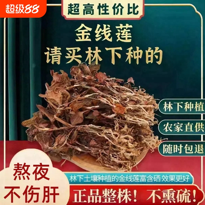 正宗金线莲干货50g福建南靖林下原生态特级整株金线莲野生无硫