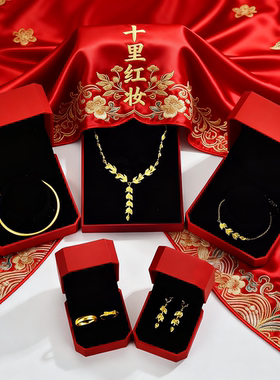 新中式新款繁花似锦精致镀金项链