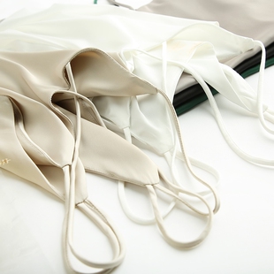 真丝吊带背心女内搭打底配西装 V领宽松小吊带质感 桑蚕丝缎面夏季