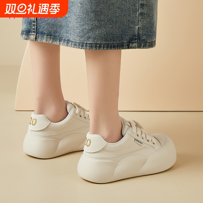 小众休闲小白f鞋厚底丑萌大头面包鞋女2026年春季新款网红爆款显