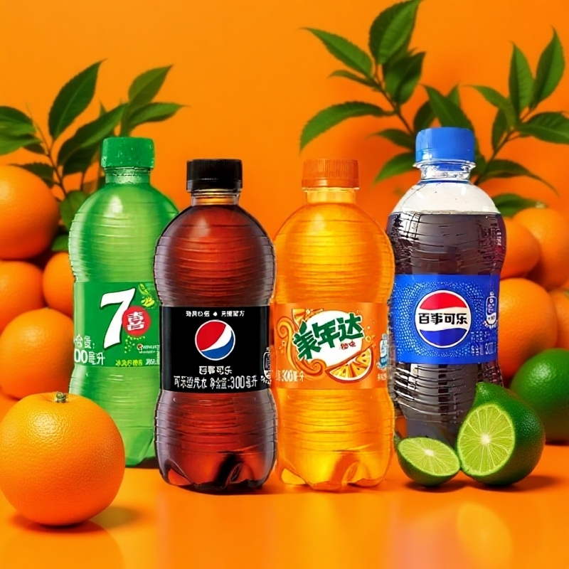 百事可乐300ml/瓶|经典原味汽水柠檬汽水橙子味无糖可乐夏日饮品