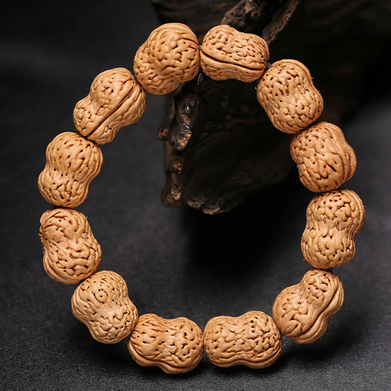 异形山桃核花生桃胡文玩核桃手串手链念珠男手持手把件盘玩山核桃