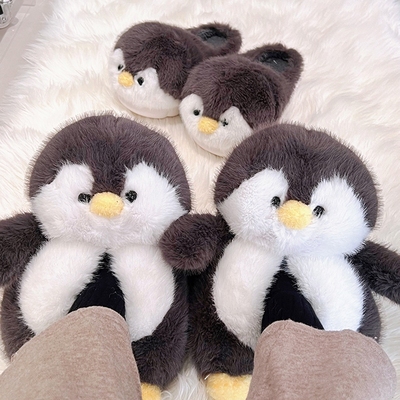 企鹅绒面厚底拖鞋|超1000次加购