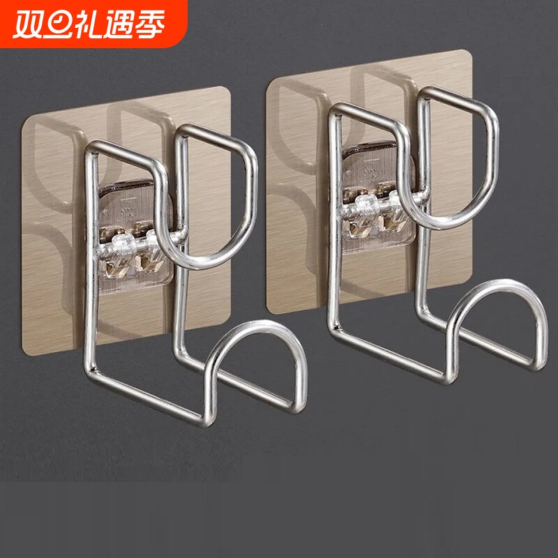 脸盆架壁挂免打孔粘钩厨房卫生间置物架挂钩强力承重贴水盆收纳架