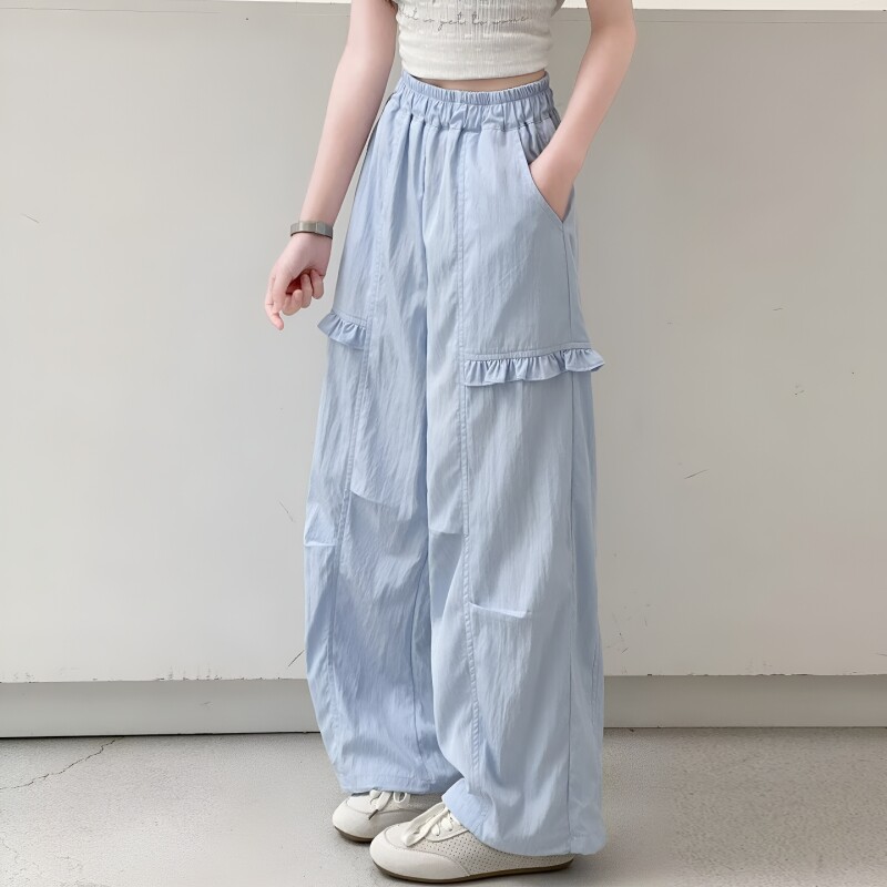 2026女童裤子儿童轻薄夏裤女大童防蚊裤夏装速干工装裤初中生短裤 - 实物图