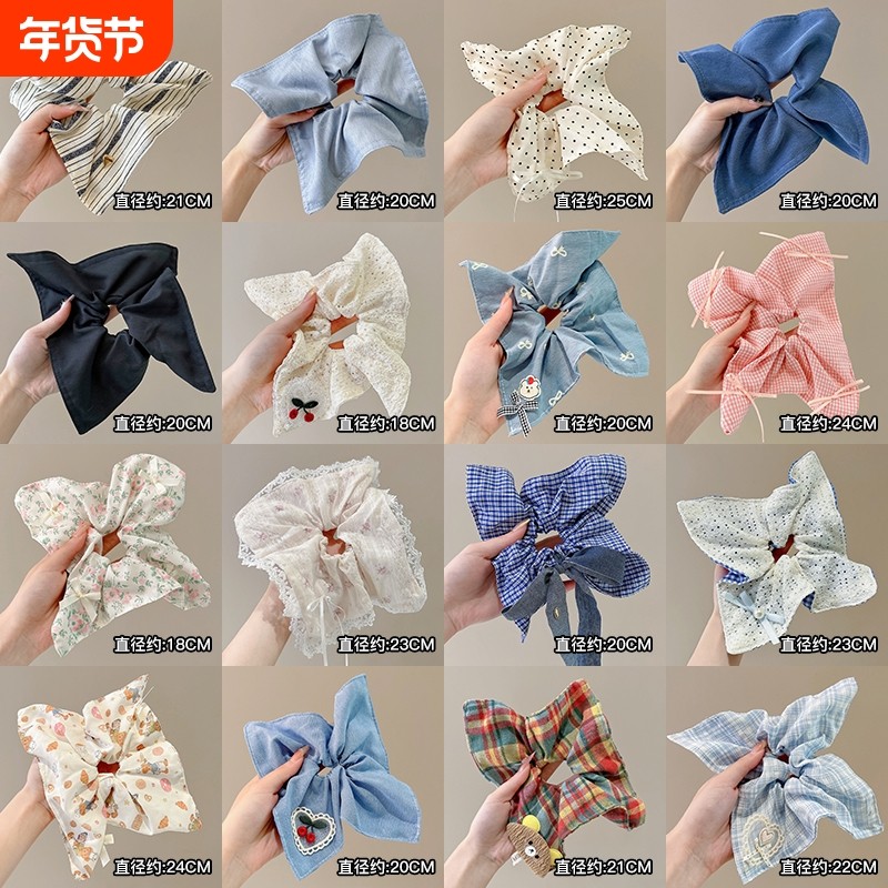 超大方巾大肠发圈女2025新款扎头发皮筋发绳高级感慵懒风头绳头饰