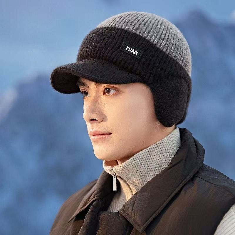 帽子男新款男士秋冬季保暖毛线帽针织帽潮棉帽冬天防寒护耳帽冬帽,服饰配件/皮带/帽子/围巾,帽子,淘宝优惠券,粉丝福利购,淘宝优惠卷