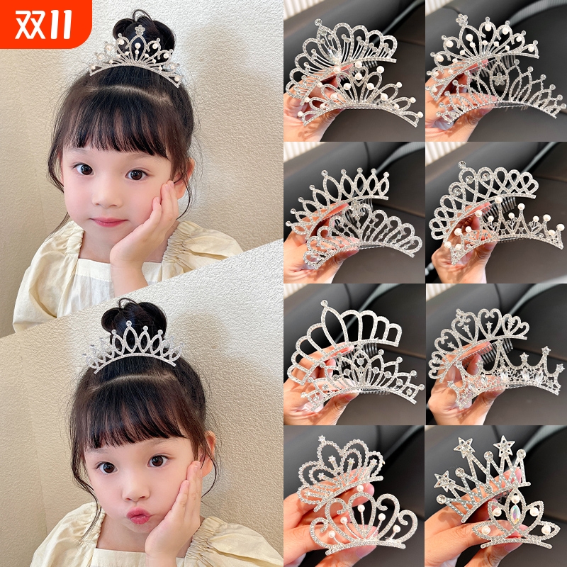 皇冠头饰女儿童水钻发夹