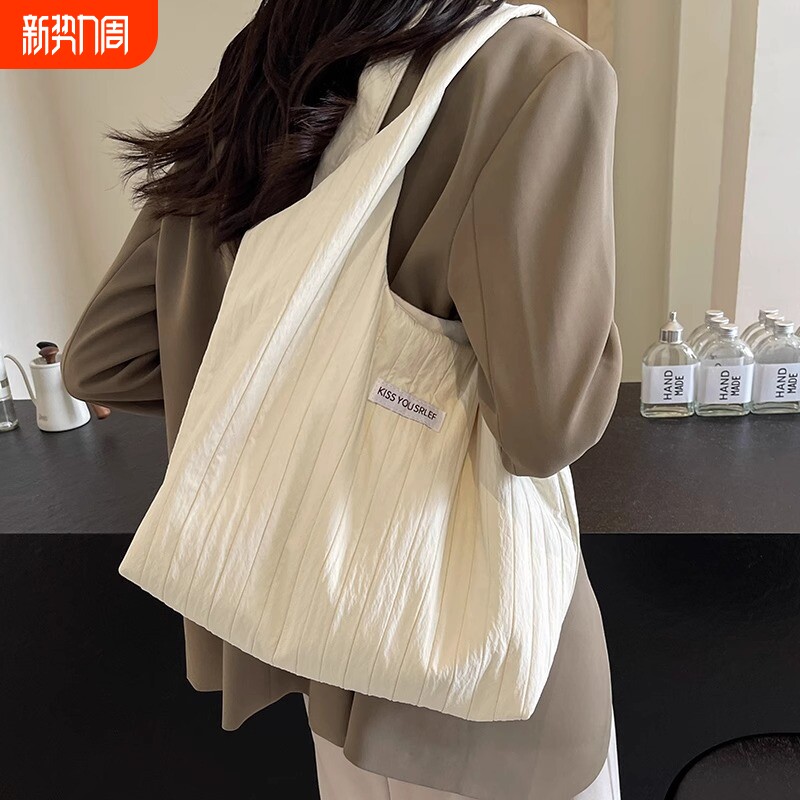 韩系布包女帆布包包2025新款春夏慵懒松弛感休闲大容量单肩托特包