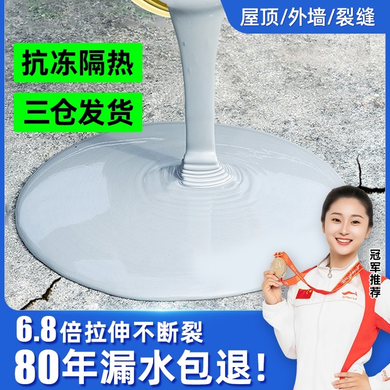 屋顶防水补漏材料房顶裂缝渗水专用涂料楼顶漏水外墙防晒防漏胶王