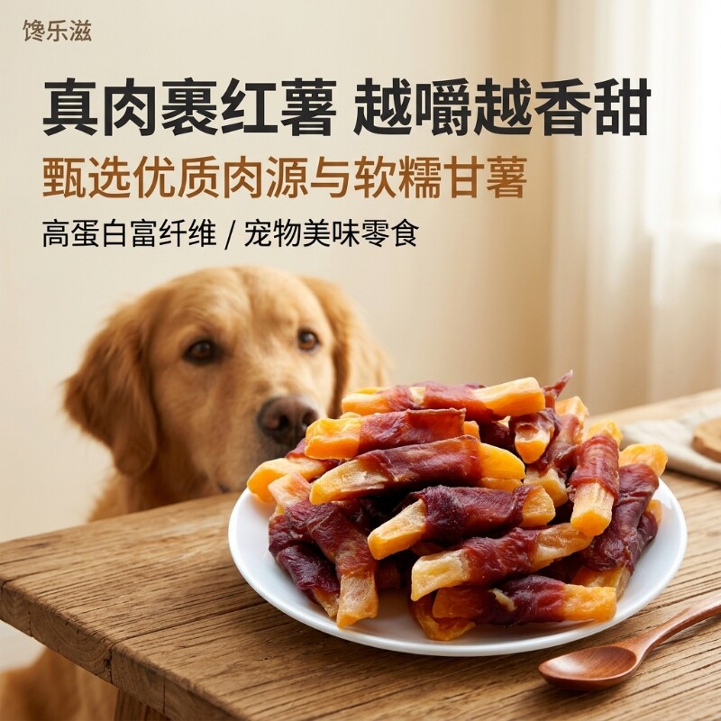 狗零食鸡鸭肉缠红薯狗狗磨牙棒鸭肉缠薯条营养大中小狗鸡肉乐滋