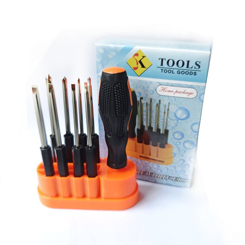 家用8合1多功能组合小梅花一字螺丝刀起子家居维修工具套装