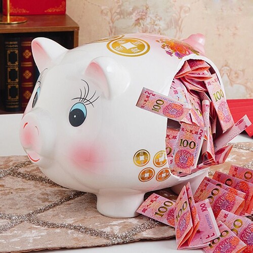 2024新款储蓄罐存钱罐只进不出女大号陶瓷猪摆件礼品超大纸币硬币