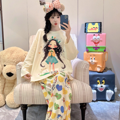 睡衣女款春秋季日系可爱卡通小个子长袖长裤秋冬季2025新款家居服