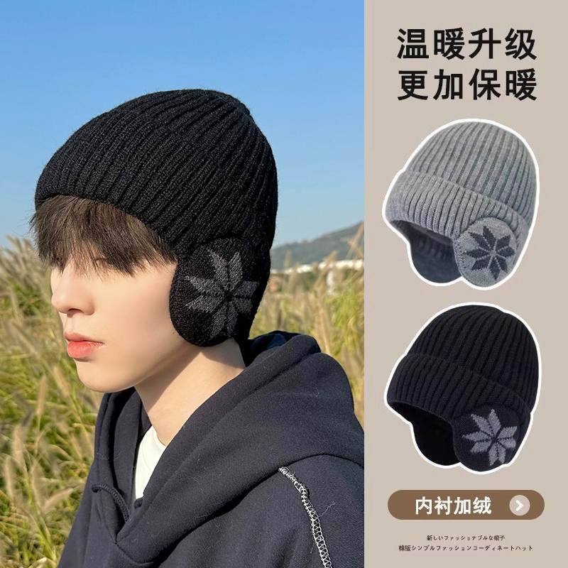 冬季2024新款时尚加厚包头冷帽