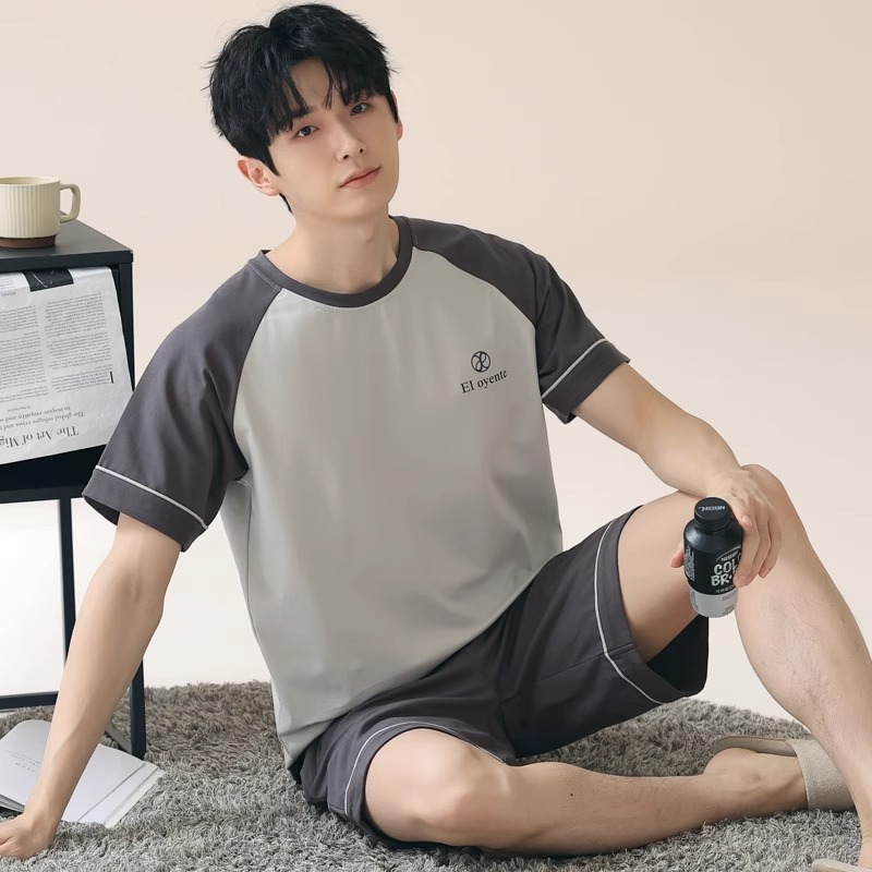 2025新款夏天条纹睡衣男士夏季