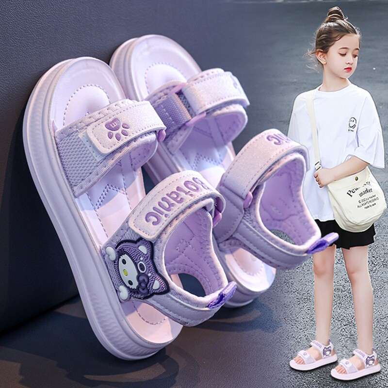 儿童凉鞋女孩公主鞋夏季新款宝宝防滑防水凉拖女童时尚软底沙滩鞋