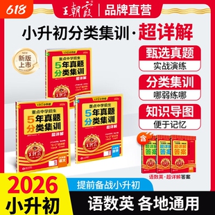2026新王朝霞小升初五年真题试卷集训超详解语文数学英语五六年级试卷各地通用招生考试真题卷小考毕业总复习小学升初中专项训练