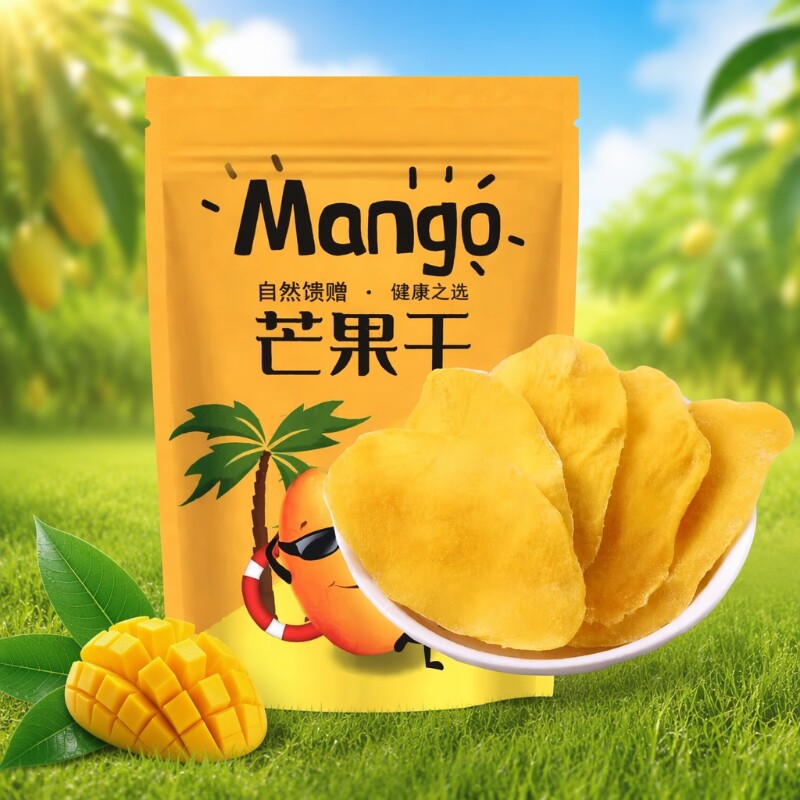 芒果干平晏铺子泰国进口蜜饯果干水果干办公室零食鲜果健康厚切