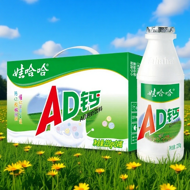 娃哈哈ad钙奶220g24瓶新鲜日期
