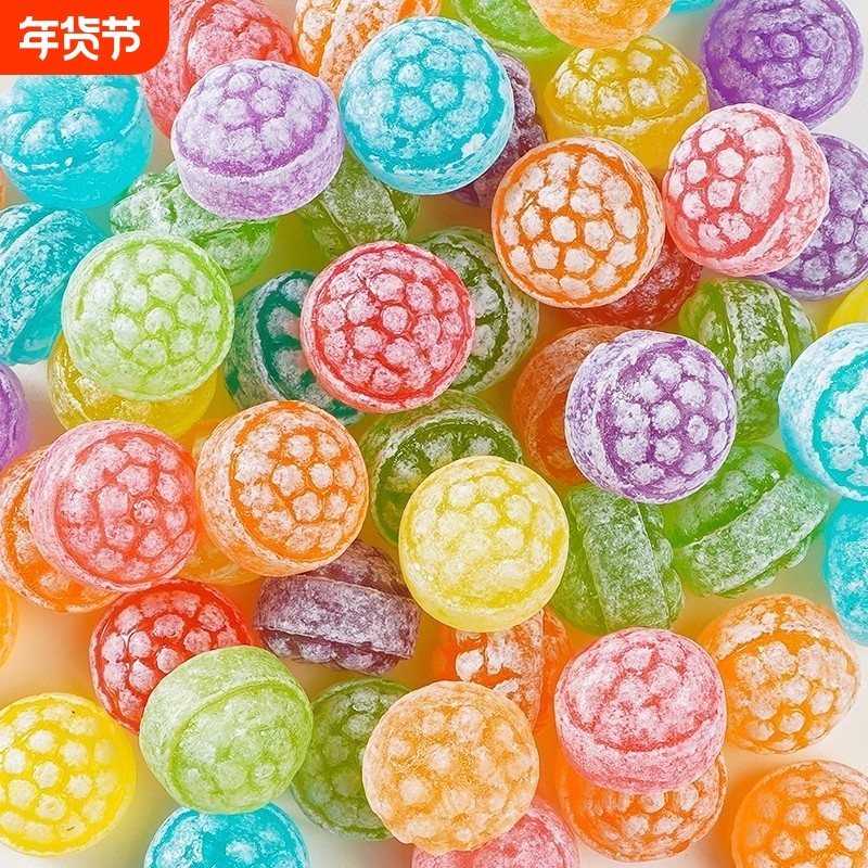 花瓣水果水果糖硬糖高颜值混合糖果休闲零食多种果汁草莓味斑斓