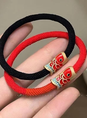 可爱ins本命年红头绳龙年头绳秋冬发饰发圈女发绳扎头发皮筋皮套