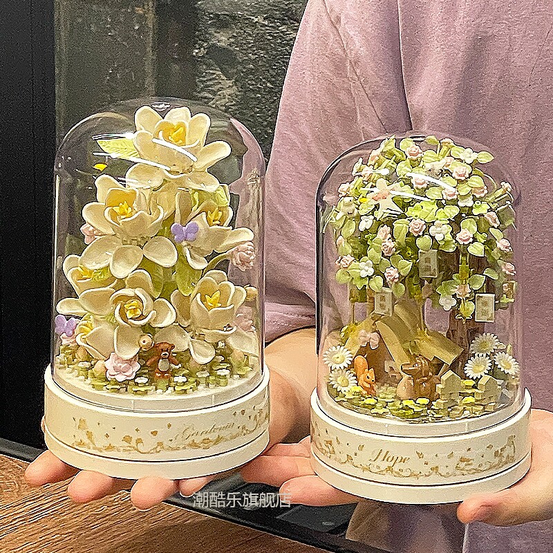 【新品】积木花束模型积木图片
