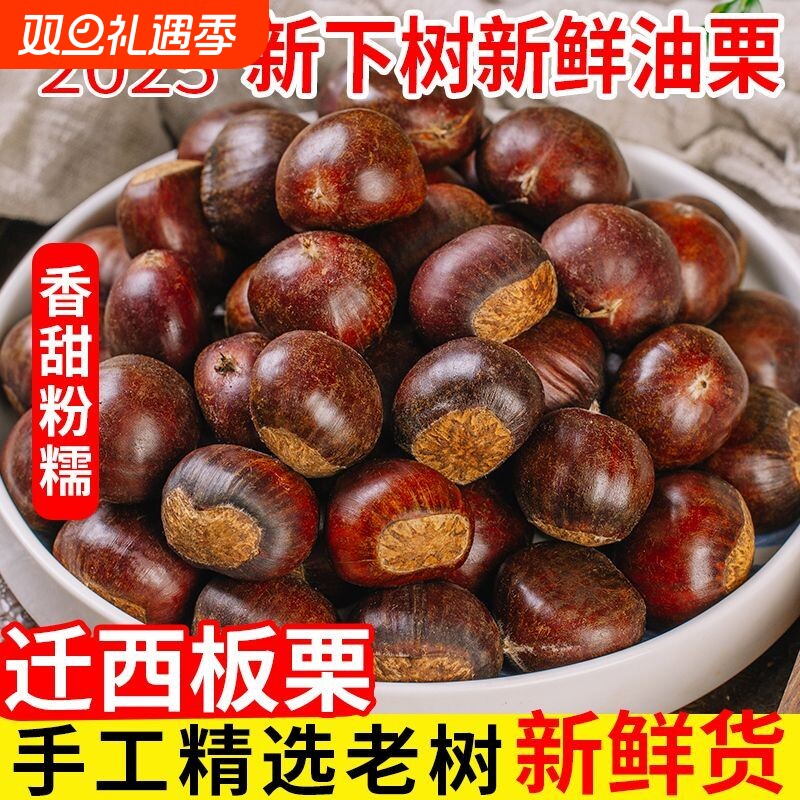 正宗迁西板栗2025年新货生新鲜栗子板栗生大油栗野生小毛栗子现摘