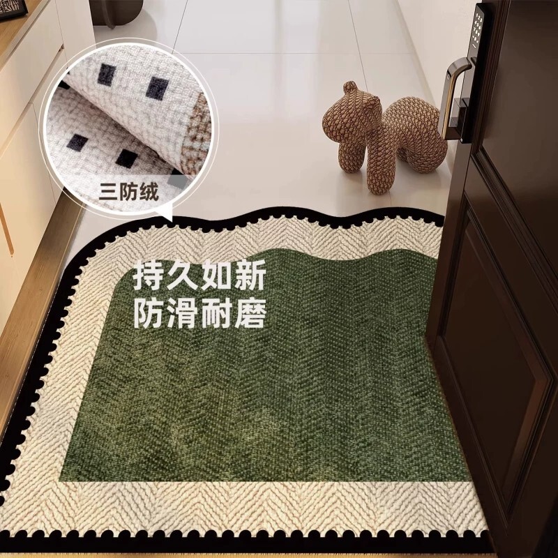 中古风地垫入户门垫高级感进门地毯防滑新款家用鞋垫玄关免洗脚垫