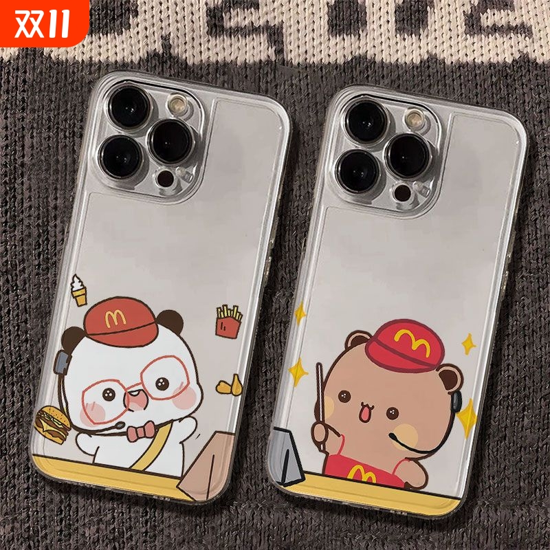 麦当当一二布布iPhone17卡通14PLUS华为PURA80苹果16情侣适用12软小米15ULTRA可爱手机壳13ProMax透明荣耀400