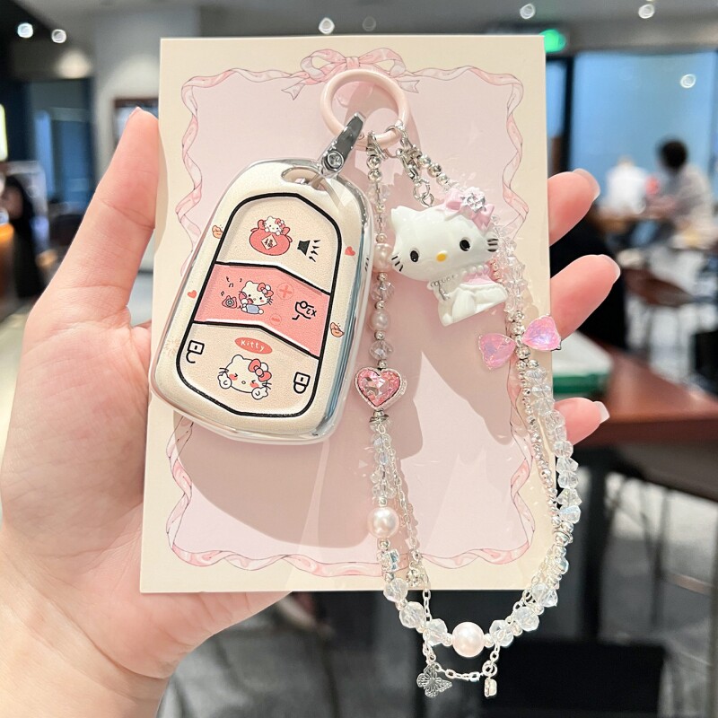 凯迪拉克XT4钥匙保护套XTS汽车内饰扣包ATS-L精致简约壳可爱女生图片