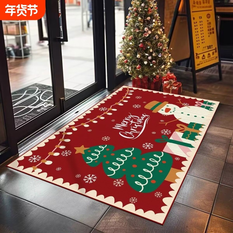 圣诞新年入户门地垫门口脚踏垫进门防滑脚垫门垫免洗硅胶耐脏玄关,居家布艺,入户地垫,淘宝优惠券,粉丝福利购,淘宝优惠卷