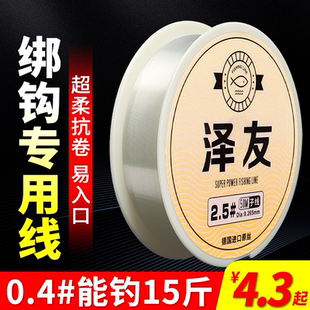 德国进口鱼线主线正品 超强拉力不打卷钓鱼线子线超柔软渔线原丝