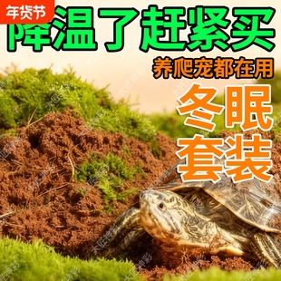 乌龟冬眠箱专用椰土陆龟蛇饲养盒过冬装备干苔藓爬宠缸保温蜥蜴